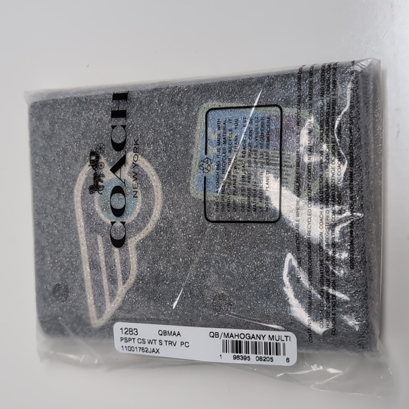 Coach 1283 Passport Case Signature Canvas W/Travel Patches Mahogany Multi (Last) - Picture 2 of 12